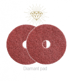 Diamant Pad Rood 10 Inch, 255 X 22 Mm Stap 3